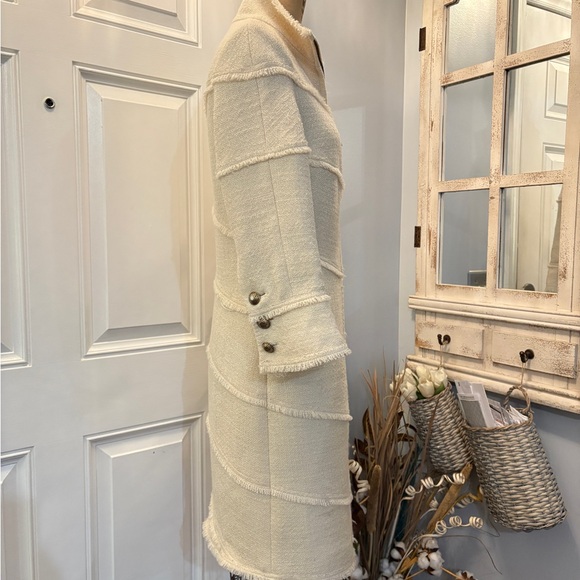 Per Se Cream Wool Blend Ivory Jacket 2 Glam Chic Versatile Elegant BaseLayer - Picture 2 of 6